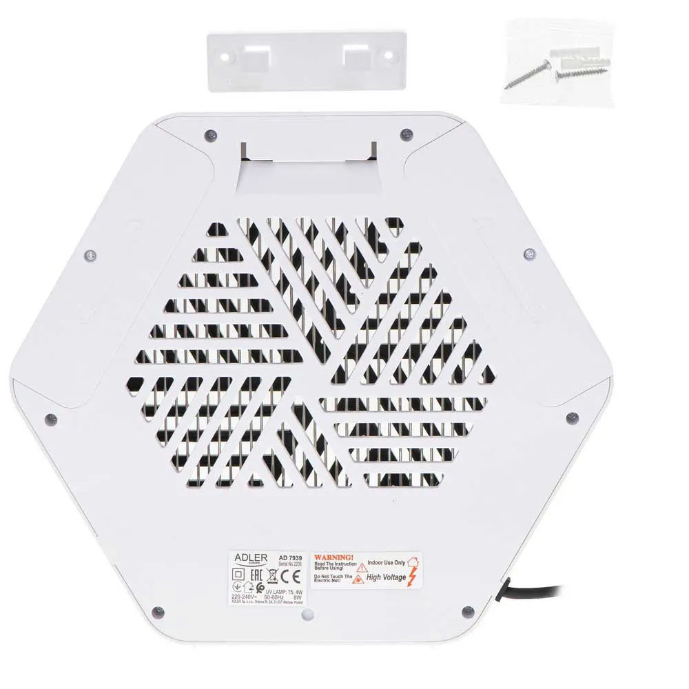 Adler Ad 7939 Uv Elektrisk Insektfelle, White, One Size Adler Ad 7939 Uv Elektrisk Insektfelle, White, One Size