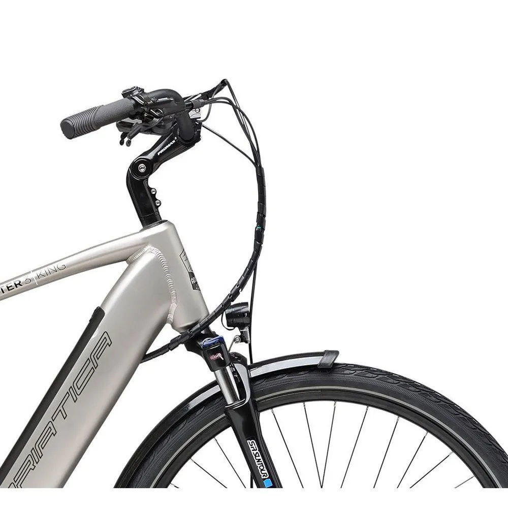 Adriatica 3 King 700 Acera Elektrisk Sykkel, Silver, One Size, 522Wh, Elsykkel
