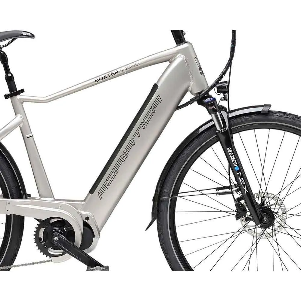 Adriatica 3 King 700 Acera Elektrisk Sykkel, Silver, One Size, 522Wh, Elsykkel