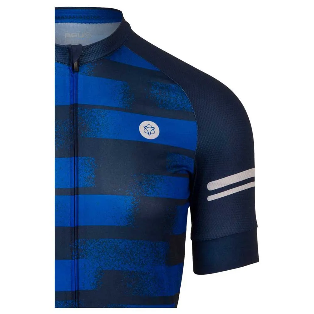 AGU Grainy Stripe Essential Kort Ermet Trøye