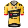 AGU Jumbo-visma Premium Replica 2023 Kort Ermet Trøye, Black / yellow
