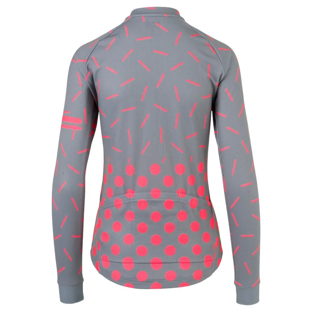 AGU Sprinkle Dot Essential Langermet Trøye, Dove grey, S