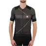 AGU Stripe Kort Ermet Trøye, Black / grey, M