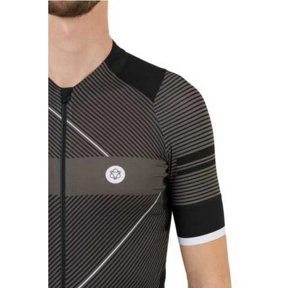 AGU Stripe Kort Ermet Trøye, Black / grey, M AGU Stripe Kort Ermet Trøye, Black / grey, M