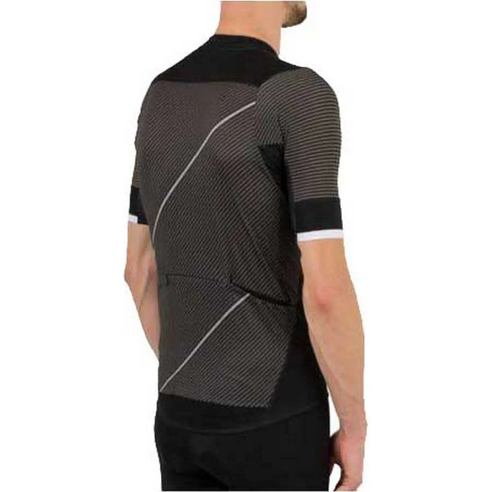 AGU Stripe Kort Ermet Trøye, Black / grey, M AGU Stripe Kort Ermet Trøye, Black / grey, M