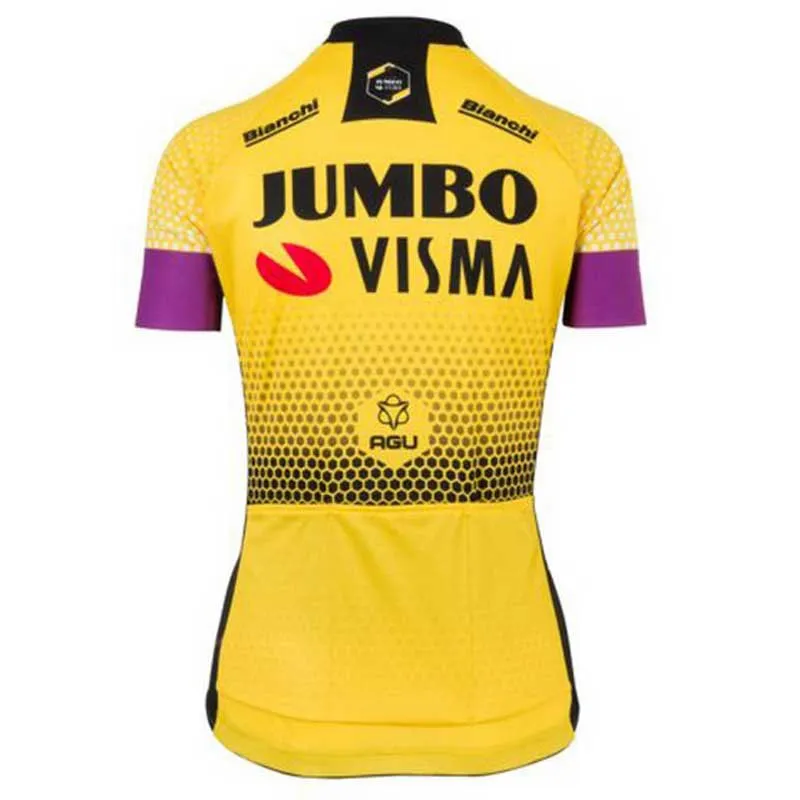 AGU Team Jumbo-visma 2019 Replica Kort Ermet Trøye, Yellow