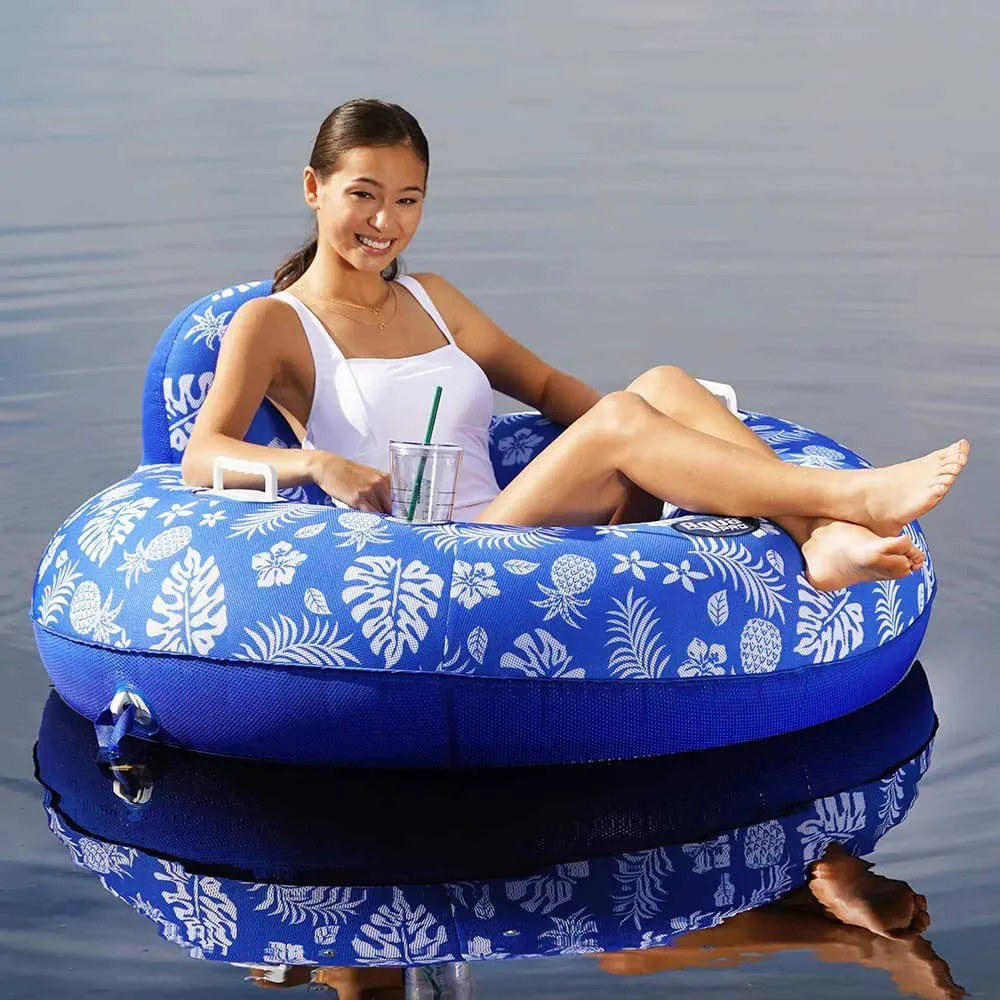 Aguapro Supreme Lake Tube Bademadrass unisex, Blue / white, 122cm Aguapro Supreme Lake Tube Bademadrass unisex, Blue / white, 122cm