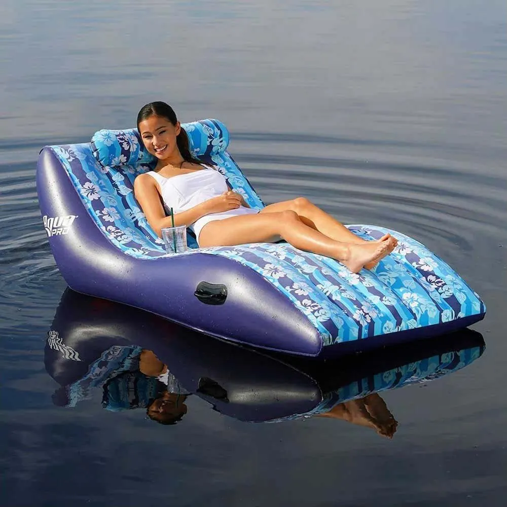 Aguapro Ultra Polstret Komfortlounge unisex, Blue / white, 97 x 180cm