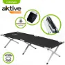 Aktive 190x64 Cm Camping Seng, Black, One Size