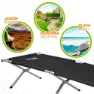 Aktive 190x64 Cm Camping Seng, Black, One Size
