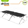 Aktive 190x64 Cm Camping Seng, Black, One Size