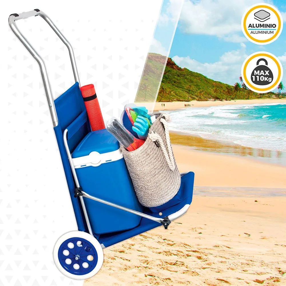 Aktive 2-i-1 Sammenleggbar Strandstol 6x117x6 Cm Refurbished unisex, Blue, One Size Aktive 2-i-1 Sammenleggbar Strandstol 6x117x6 Cm Refurbished unisex, Blue, One Size