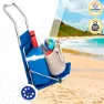 Aktive 2-i-1 Sammenleggbar Strandstol 6x117x6 Cm Refurbished unisex, Blue, One Size