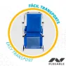 Aktive 2-i-1 Sammenleggbar Strandstol 6x117x6 Cm Refurbished unisex, Blue, One Size