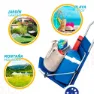 Aktive 2-i-1 Sammenleggbar Strandstol 6x117x6 Cm Refurbished unisex, Blue, One Size