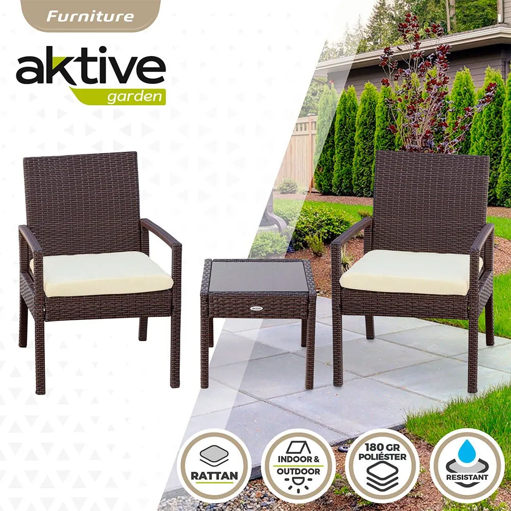 Aktive 2 Lenestoler Med Bord unisex, Black, One Size Aktive 2 Lenestoler Med Bord unisex, Black, One Size