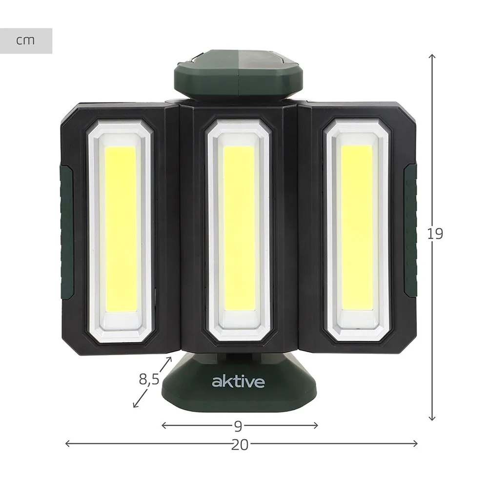 Aktive 3-i-1 61568 Trippel Utendørs Led-spotlight Usb Og Powerbank 1500 Lumens, Multicolour, One Size Aktive 3-i-1 61568 Trippel Utendørs Led-spotlight Usb Og Powerbank 1500 Lumens, Multicolour, One Size