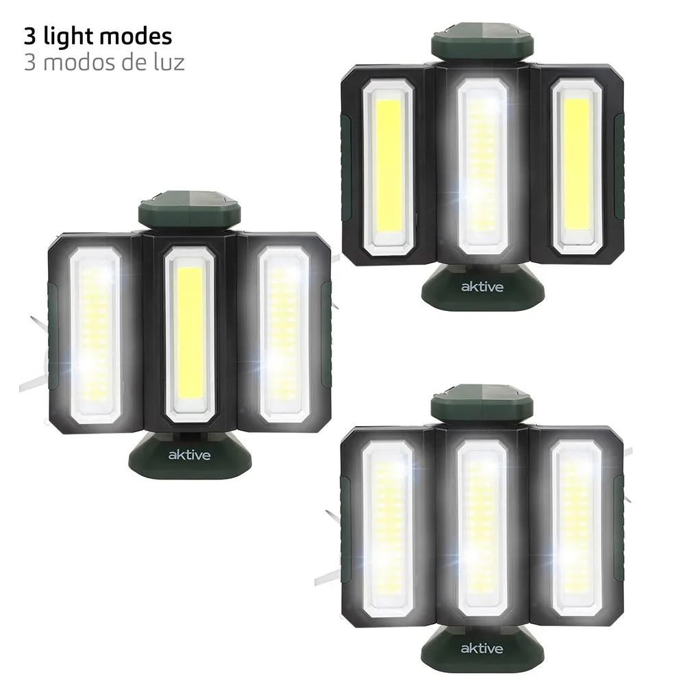 Aktive 3-i-1 61568 Trippel Utendørs Led-spotlight Usb Og Powerbank 1500 Lumens, Multicolour, One Size Aktive 3-i-1 61568 Trippel Utendørs Led-spotlight Usb Og Powerbank 1500 Lumens, Multicolour, One Size