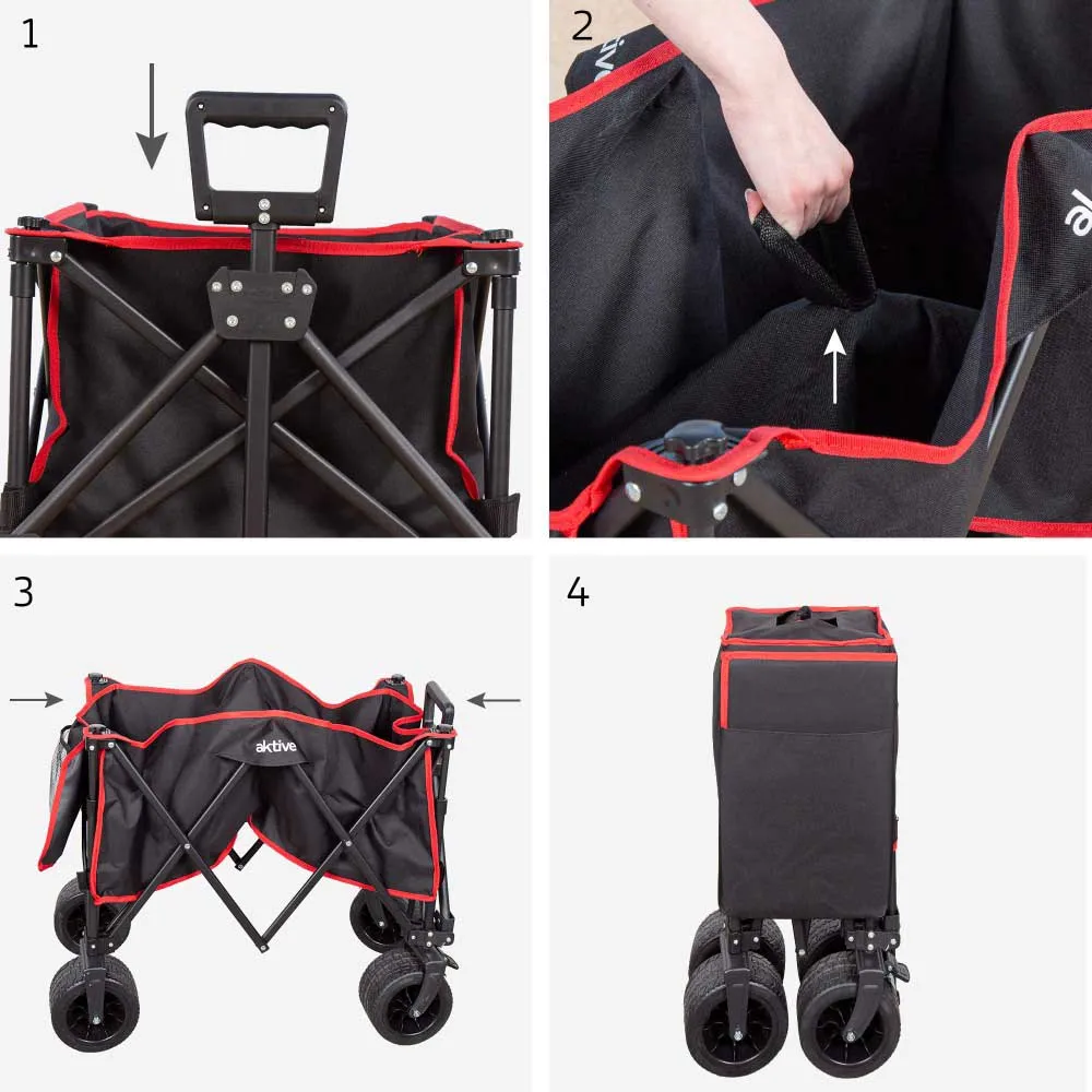 Aktive 360º Sammenleggbart Vognbord unisex, Black / red, One Size