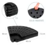 Aktive 4-delt Rundt Påfyllbar Parasollfot unisex, Black, 48 x 48 x 7.5cm