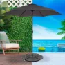 Aktive 4-delt Rundt Påfyllbar Parasollfot unisex, Black, 48 x 48 x 7.5cm