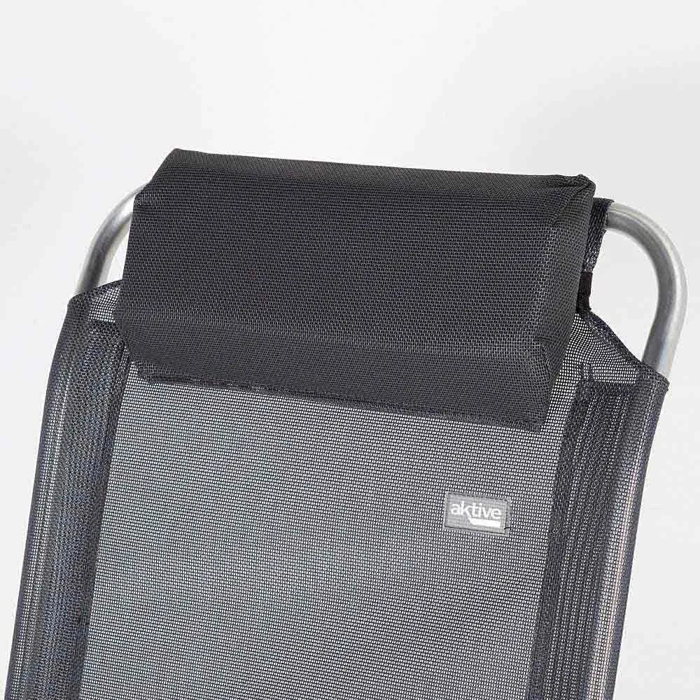Aktive 44.5x55x103 Cm Aluminium Multiposisjons Sammenleggbar Stol unisex, Grey, One Size