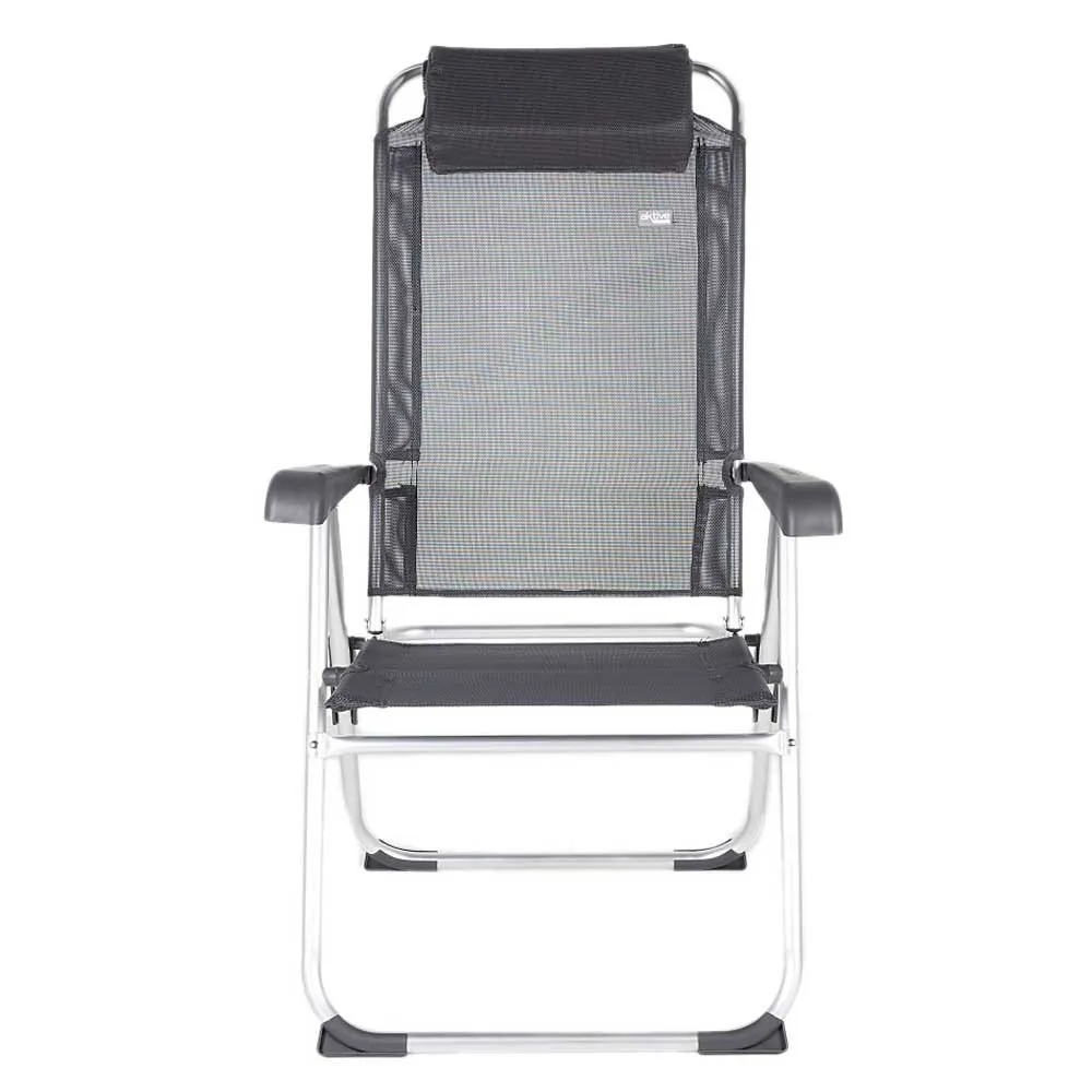 Aktive 44.5x55x103 Cm Aluminium Multiposisjons Sammenleggbar Stol unisex, Grey, One Size