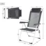 Aktive 44.5x55x103 Cm Aluminium Multiposisjons Sammenleggbar Stol unisex, Grey, One Size