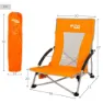 Aktive 46x51x67 Cm Lav Aluminiums Sammenleggbar Stol unisex, Orange, One Size
