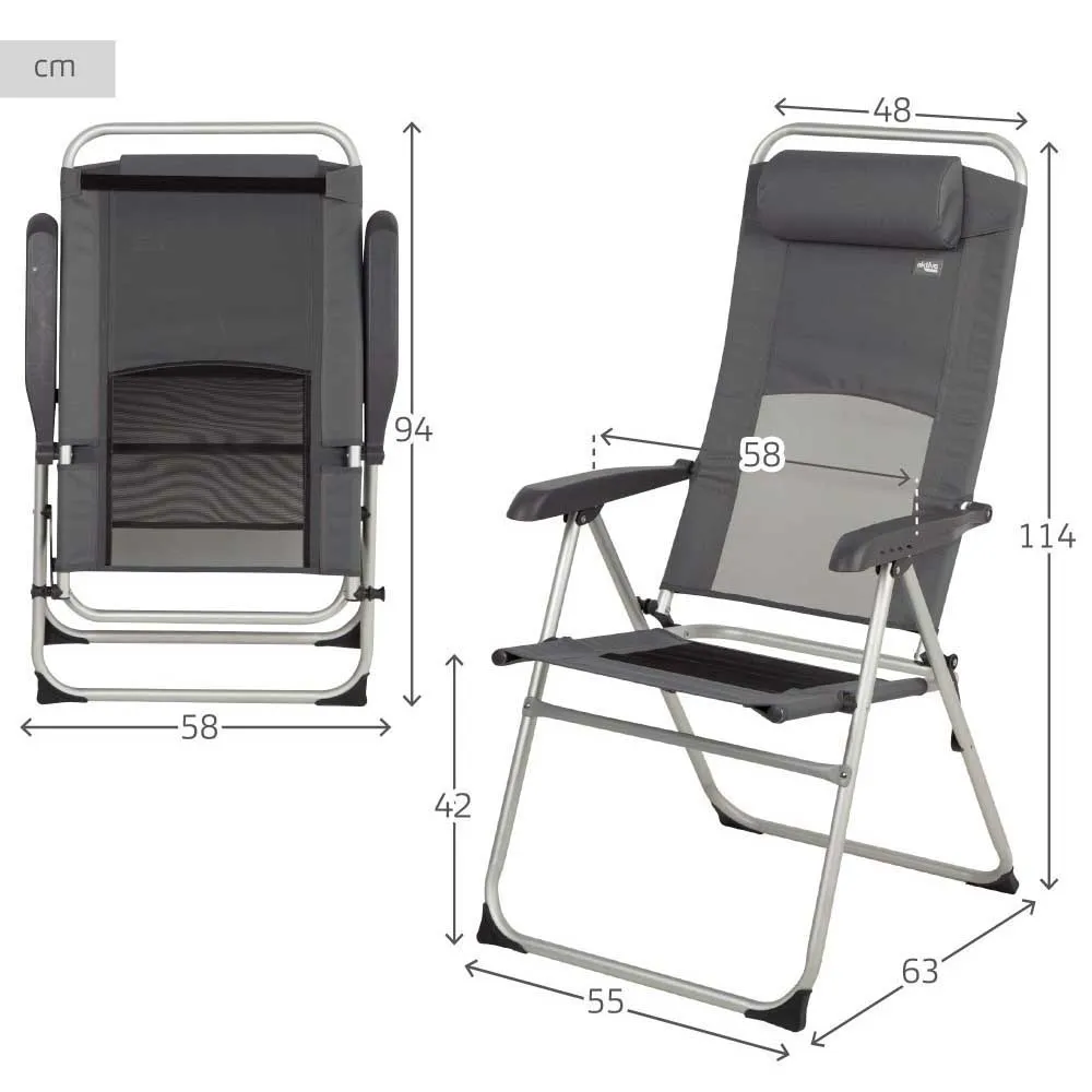 Aktive 55x63x114 Cm Aluminium Multiposisjons Sammenleggbar Stol Refurbished unisex, Multicolour, One Size Aktive 55x63x114 Cm Aluminium Multiposisjons Sammenleggbar Stol Refurbished unisex, Multicolour, One Size