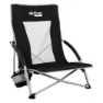Aktive 56x51x67 Cm Lav Aluminiums Sammenleggbar Stol unisex, Black, One Size