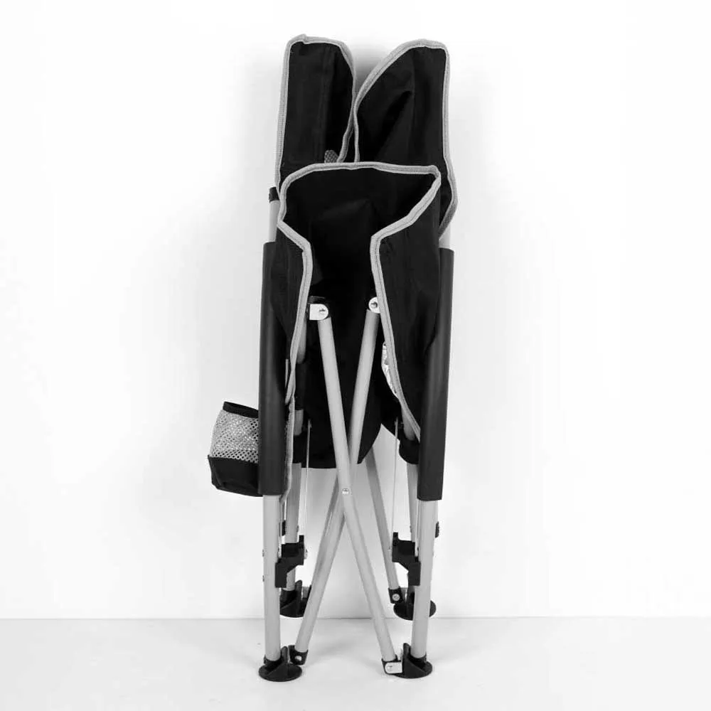 Aktive 56x51x67 Cm Lav Aluminiums Sammenleggbar Stol unisex, Black, One Size