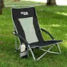 Aktive 56x51x67 Cm Lav Aluminiums Sammenleggbar Stol unisex, Black, One Size