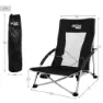 Aktive 56x51x67 Cm Lav Aluminiums Sammenleggbar Stol unisex, Black, One Size