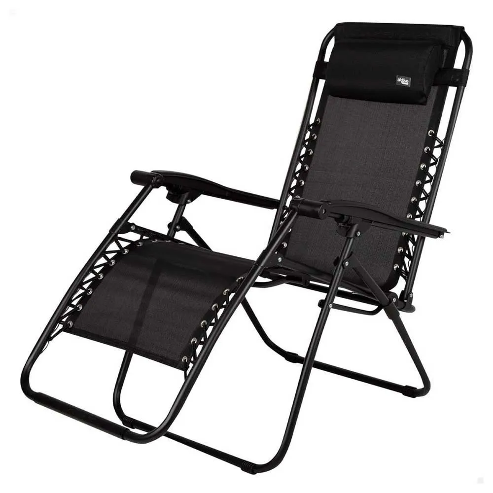 Aktive 61142 Sammenleggbar Stol 0 Tyngdekraft Multiposisjon unisex, Black, One Size