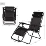 Aktive 61142 Sammenleggbar Stol 0 Tyngdekraft Multiposisjon unisex, Black, One Size