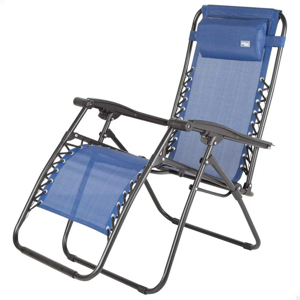 Aktive 61143 Sammenleggbar Stol 0 Tyngdekraft Multiposisjon unisex, Blue, One Size
