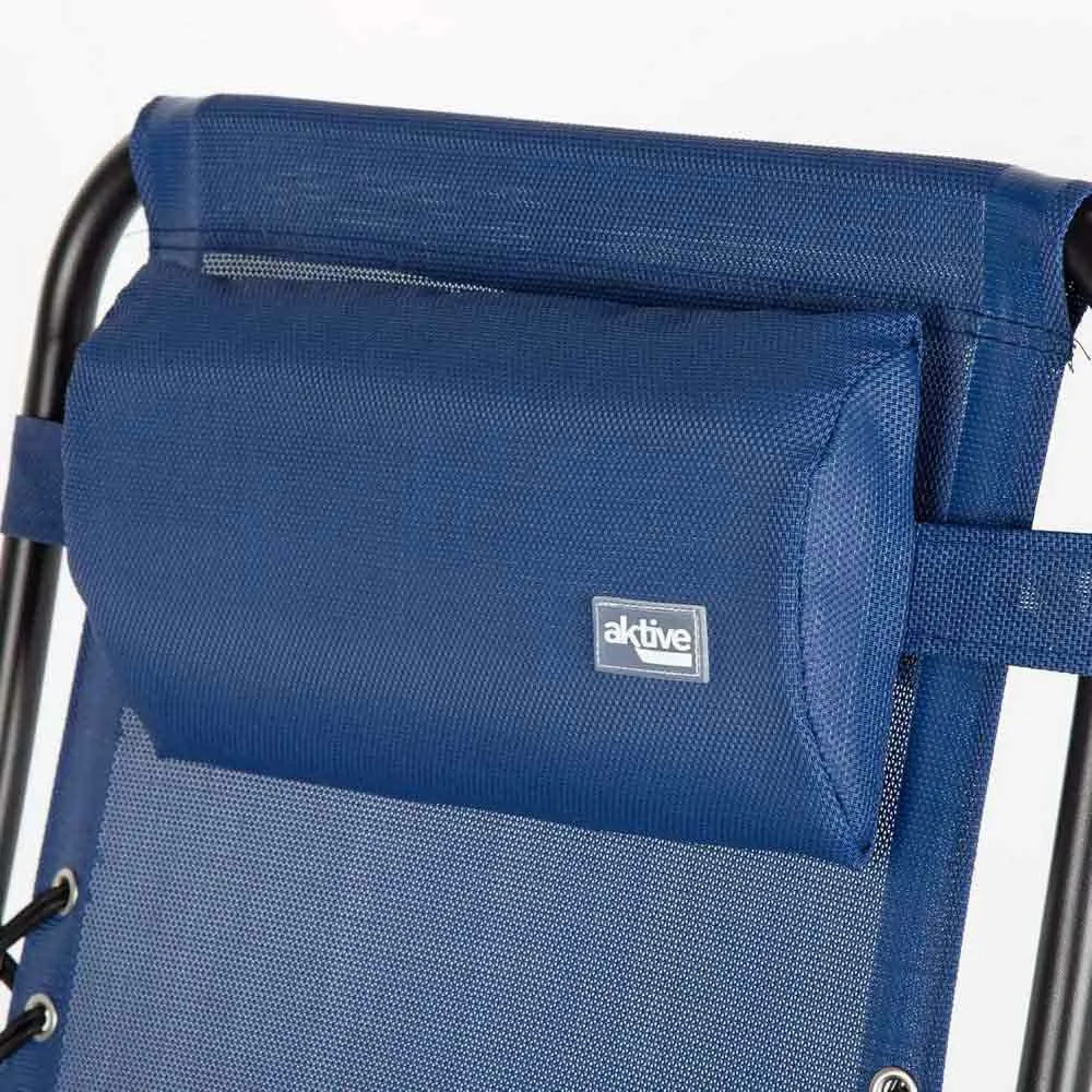 Aktive 61143 Sammenleggbar Stol 0 Tyngdekraft Multiposisjon unisex, Blue, One Size