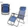 Aktive 61143 Sammenleggbar Stol 0 Tyngdekraft Multiposisjon unisex, Blue, One Size