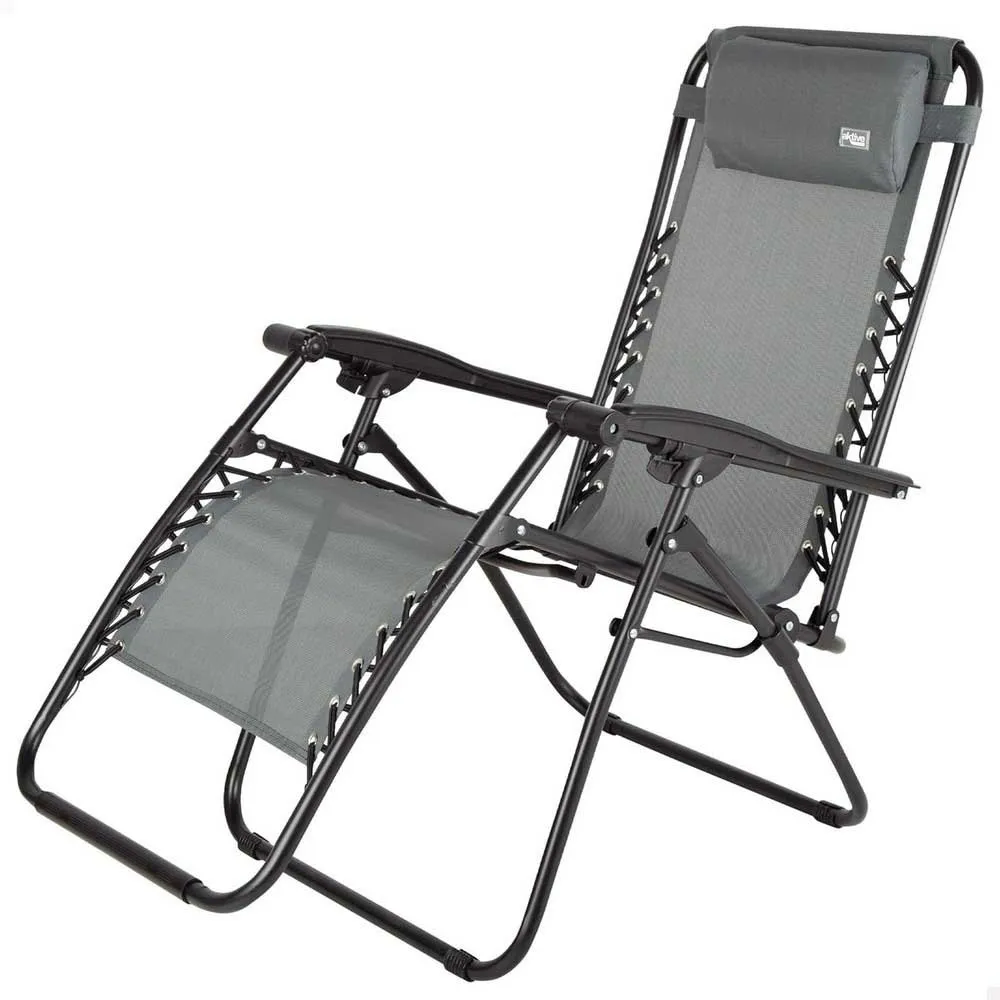 Aktive 61144 Sammenleggbar Stol 0 Tyngdekraft Multiposisjon unisex, Grey, One Size
