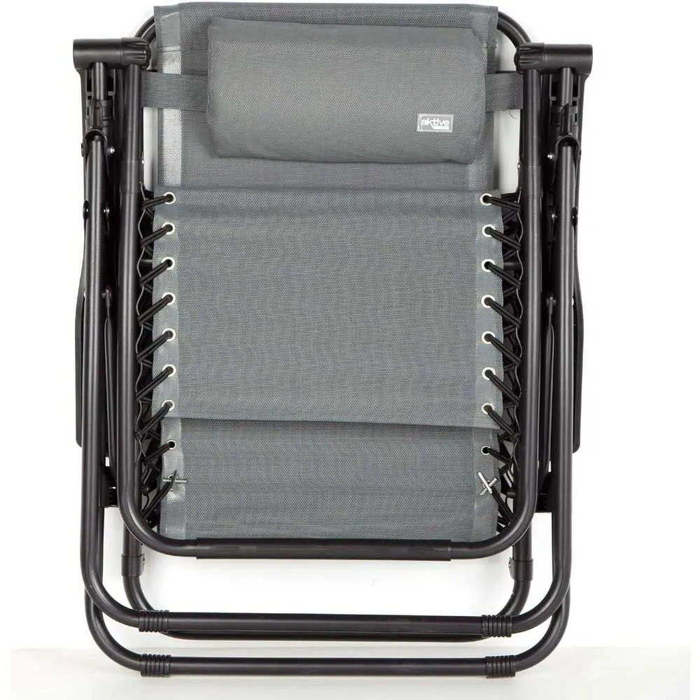 Aktive 61144 Sammenleggbar Stol 0 Tyngdekraft Multiposisjon unisex, Grey, One Size