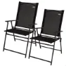Aktive 61147 Slim 2 Units Foldbar Utendørsstol, Black, One Size