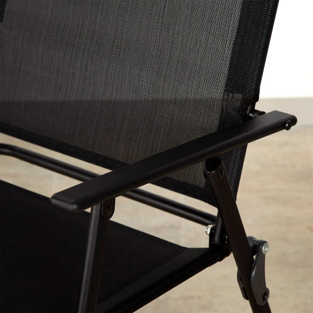 Aktive 61147 Slim 2 Units Foldbar Utendørsstol, Black, One Size
