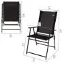 Aktive 61147 Slim 2 Units Foldbar Utendørsstol, Black, One Size