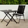 Aktive 61147 Slim 2 Units Foldbar Utendørsstol, Black, One Size