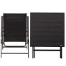 Aktive 61149 Table+2 Armchairs Foldbart Utendørssett, Black, One Size