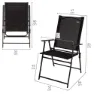 Aktive 61149 Table+2 Armchairs Foldbart Utendørssett, Black, One Size
