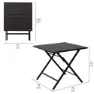 Aktive 61149 Table+2 Armchairs Foldbart Utendørssett, Black, One Size