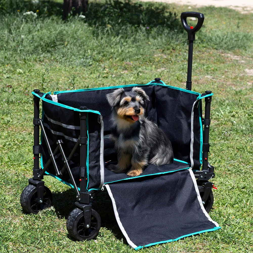 Aktive 62001 70x45x95 Cm Wheel 14 Cm Sammenleggbar Strandvogn unisex, Multicolour, 70 x 45 x 95cm