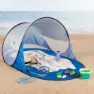 Aktive 62322 Uv50 Popup Vindskjerm Og Strandtelt 120x200x90 Cm unisex, White / blue, 2 places